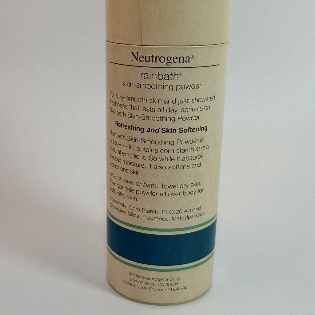 Vintage Neutrogena Rainbath Skin Smoothing Powder 3.5 oz 1990s FULL