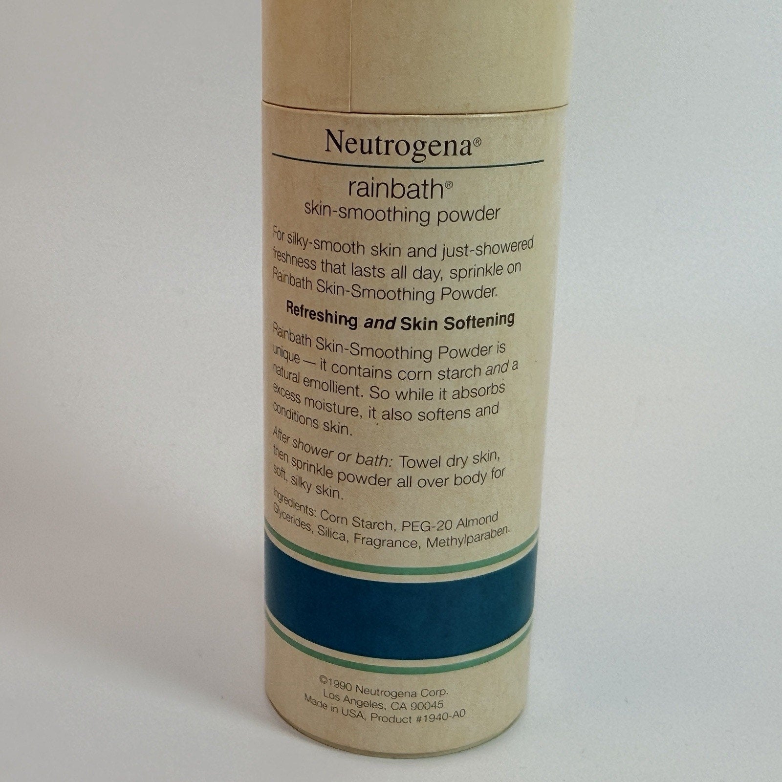 Vintage Neutrogena Rainbath Skin Smoothing Powder 3.5 oz 1990s FULL
