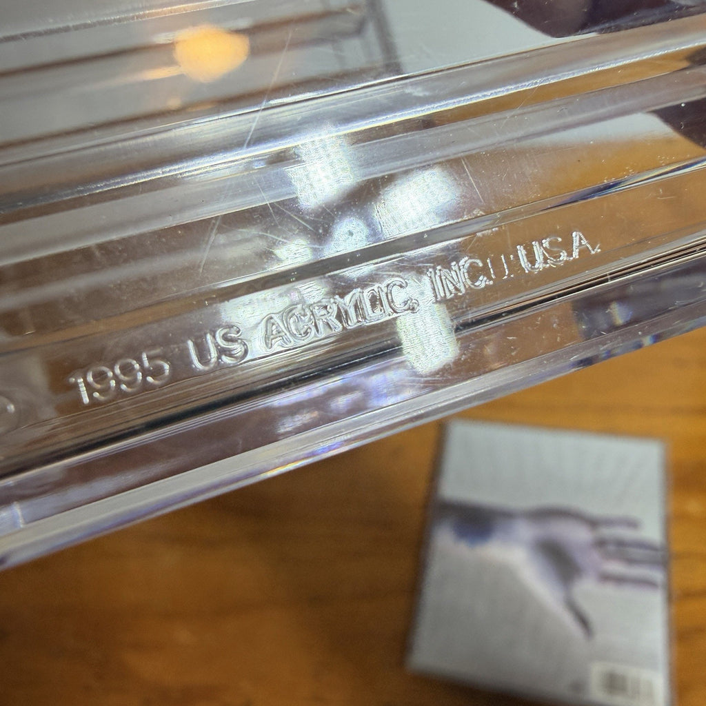 Lot 2 Clear Acrylic 12 CD Storage Cases Organizer Stackable Media Holder Lucite