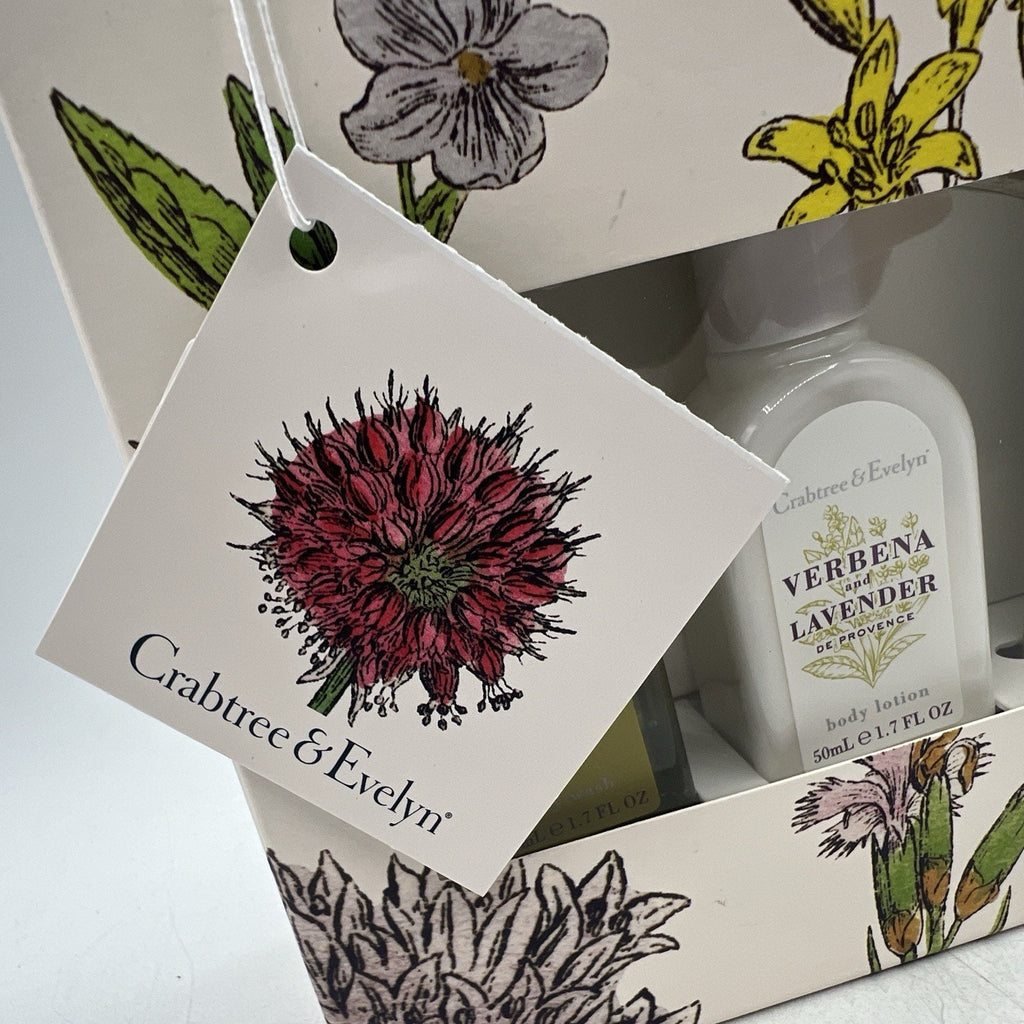 Vintage Crabtree Evelyn Verbena Lavender De Province Travel Gift Set NEW