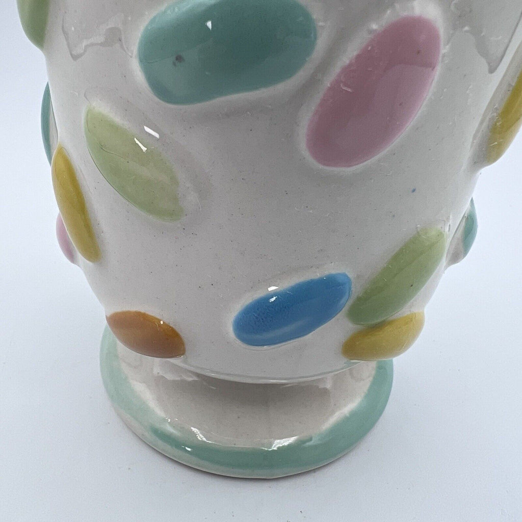 Vtg Ceramic Jelly Bean Easter Vase Candy Jar Dish 8402 Shafford Japan Pastel 6"