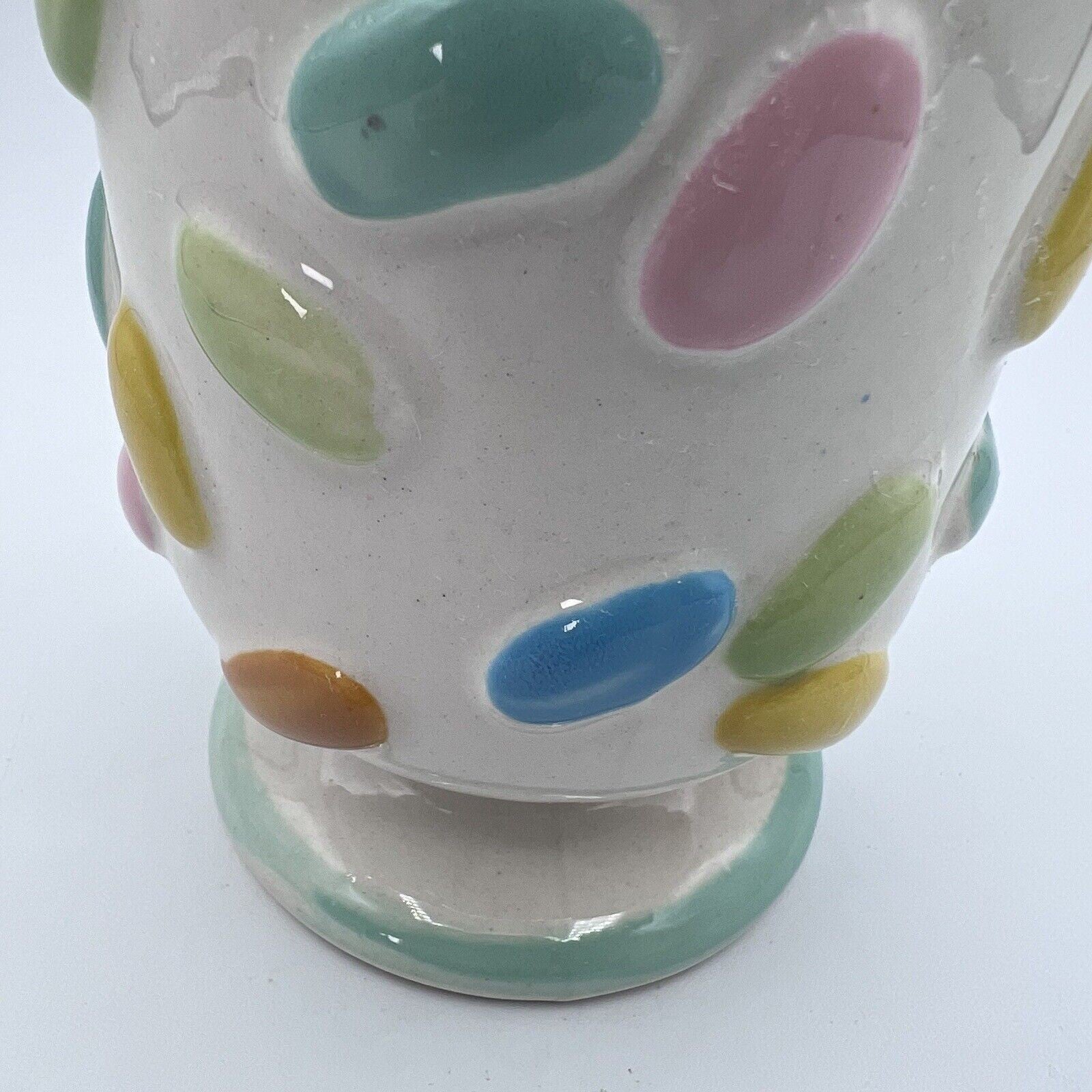 Vtg Ceramic Jelly Bean Easter Vase Candy Jar Dish 8402 Shafford Japan Pastel 6"