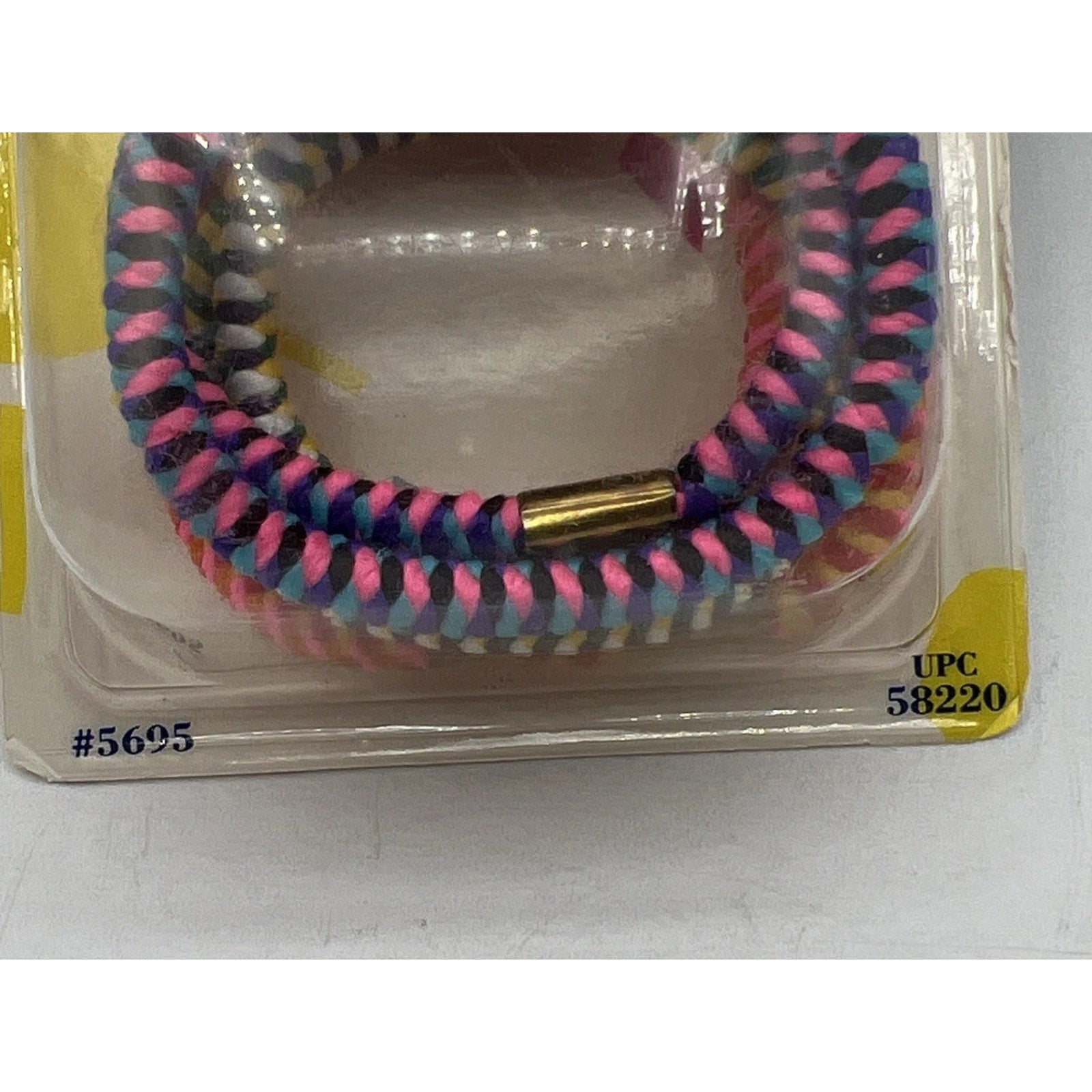 Vintage Goody 6 Braided Elastics Hair Ties 9s Ponytail Holder Colorful 1990 NEW