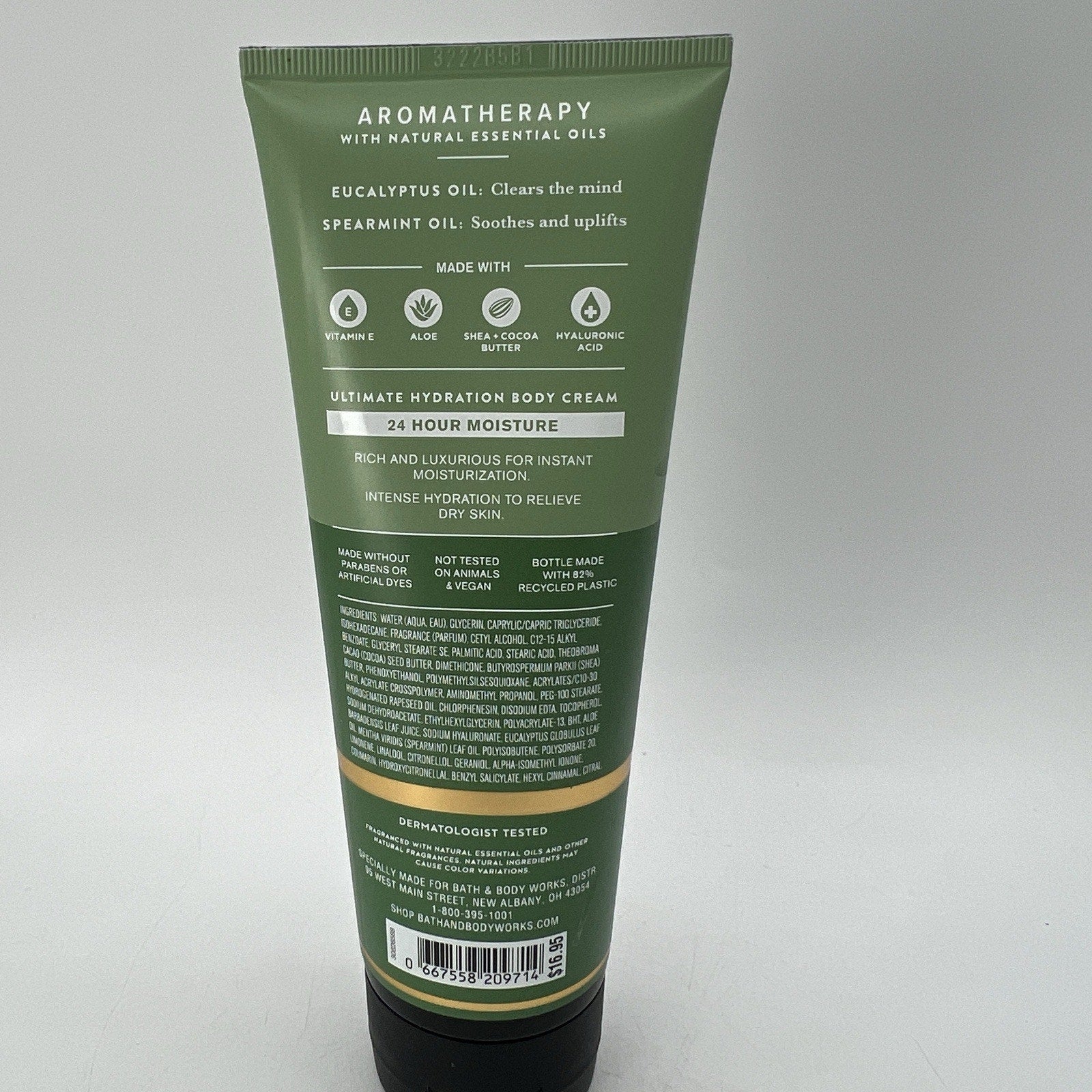 Bath & Body Works Aromatherapy EUCALYPTUS SPEARMINT Body Cream 8 oz NEW Summer