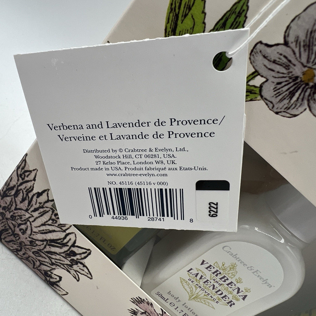 Vintage Crabtree Evelyn Verbena Lavender De Province Travel Gift Set NEW