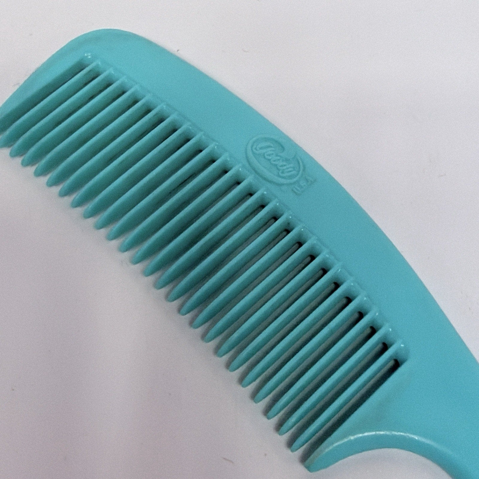 Vintage Goody Turquoise 6.5" Plastic Pocket Hair Comb USA Unbreakable
