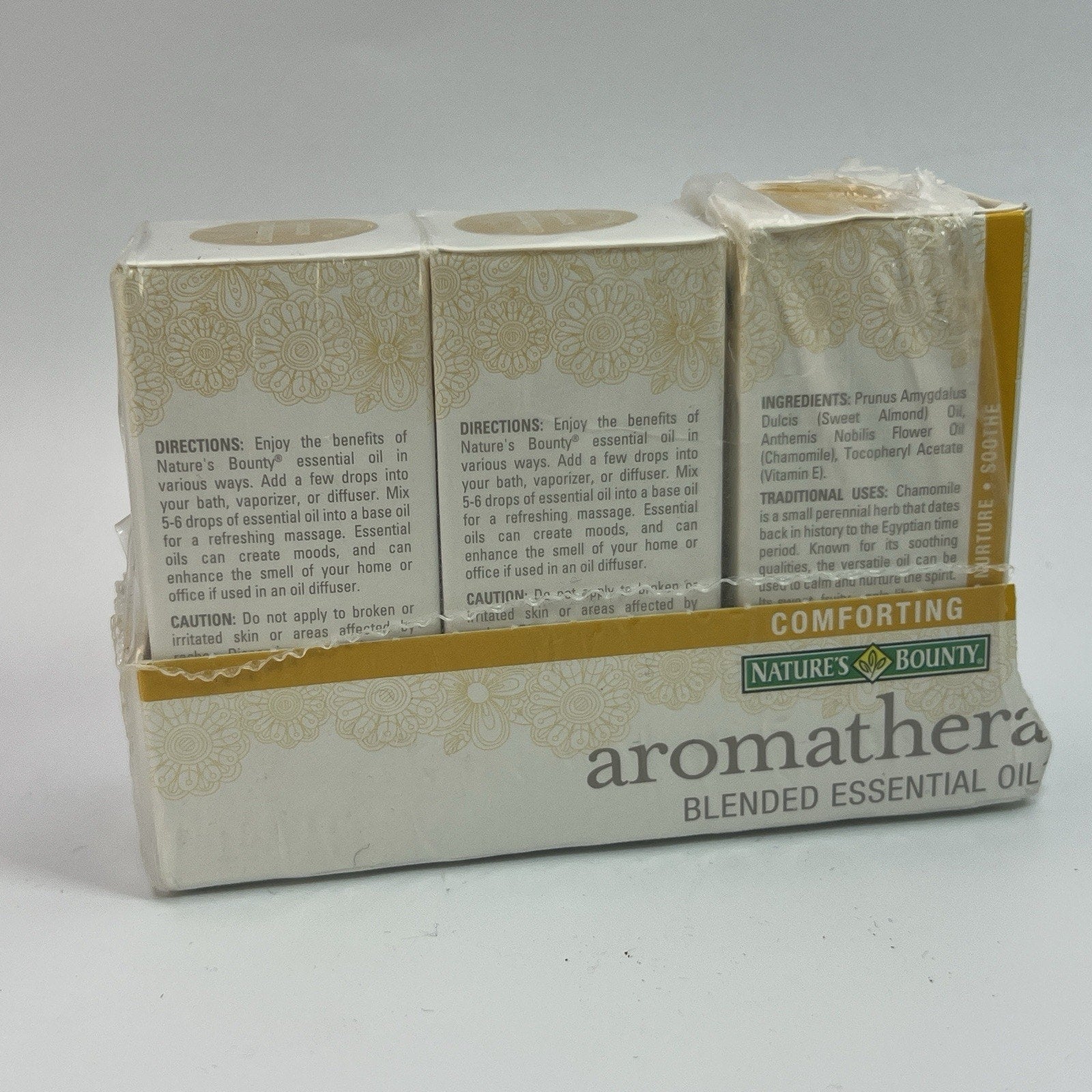 Lot 3 Nature’s Bounty Chamomile Aromatherapy Essential Oil 10ml NEW