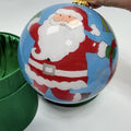Pier 1 Li Bien Santa Glass Christmas Ornament Reverse Hand Painted 4" Blue 2007