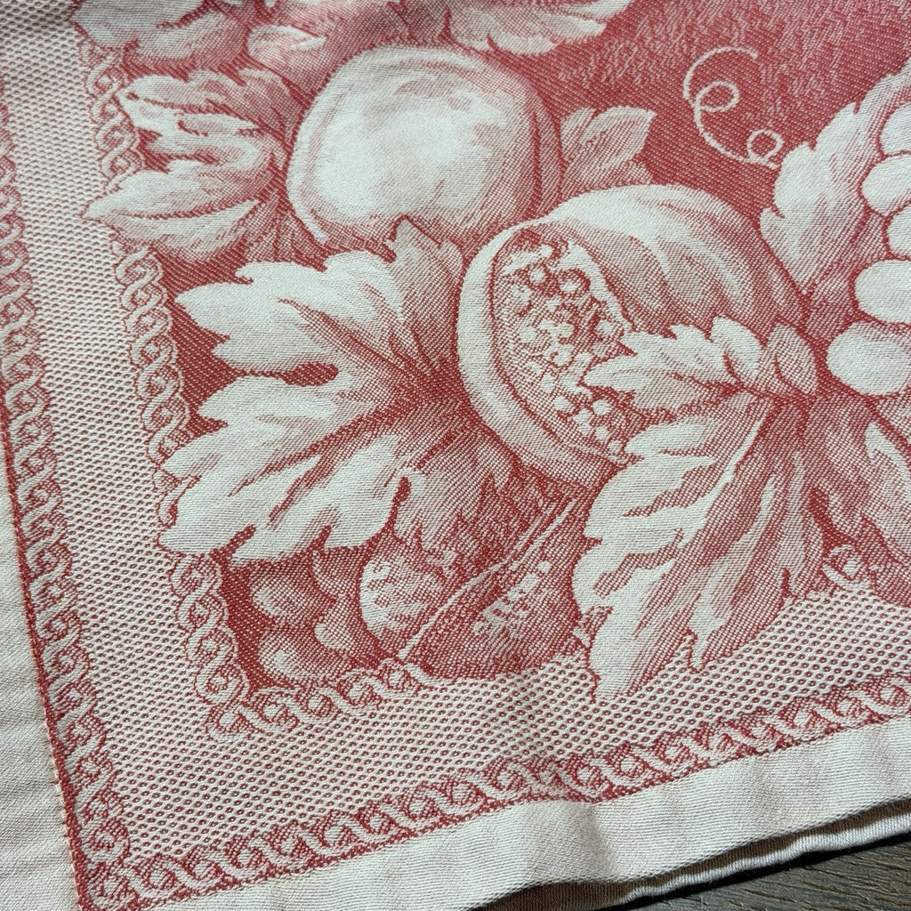 Set 4 Le Telerie Toscane Jacquard Dinner Napkins 20" Cotton Red Fruits Italy