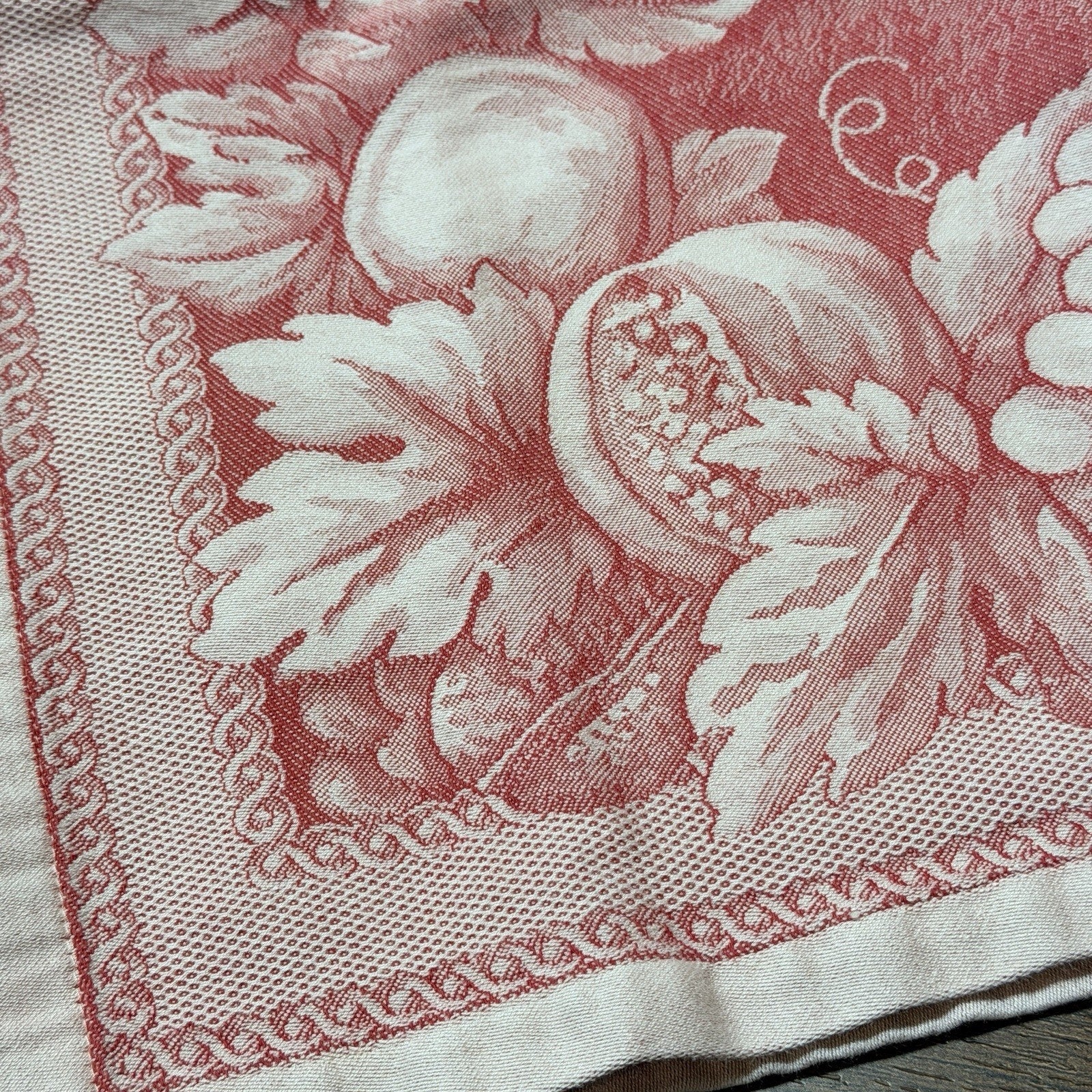 Set 4 Le Telerie Toscane Jacquard Dinner Napkins 20" Cotton Red Fruits Italy