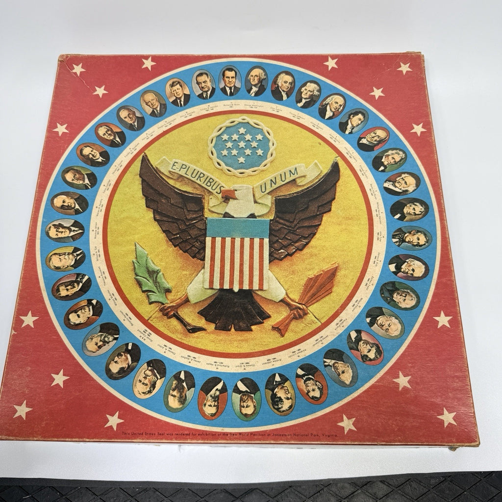 Vintage Presidents of United States Round 1969 1000 Pc Puzzle America 250 AS IS