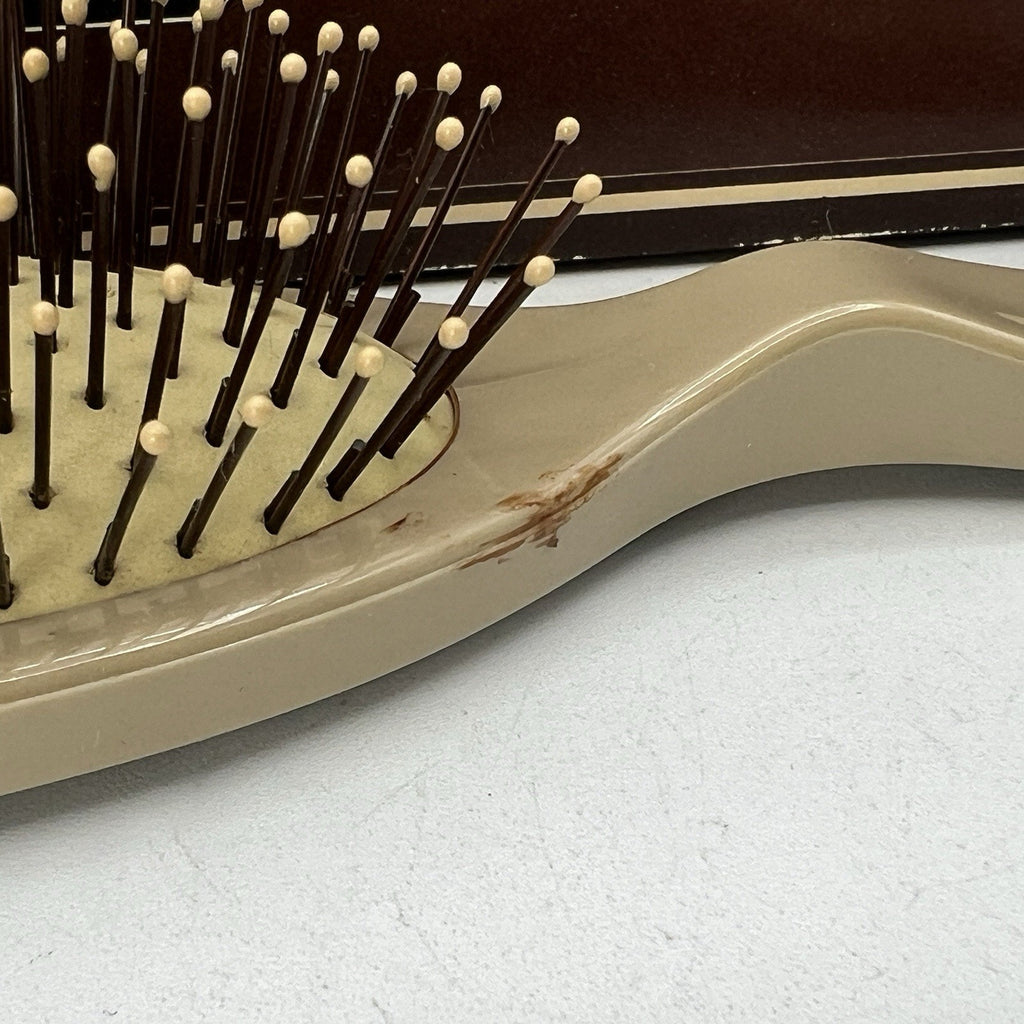Vintage 1980s Fashion Tress Professional Brush 7708 Taiwan Beige 9" Ball Tip