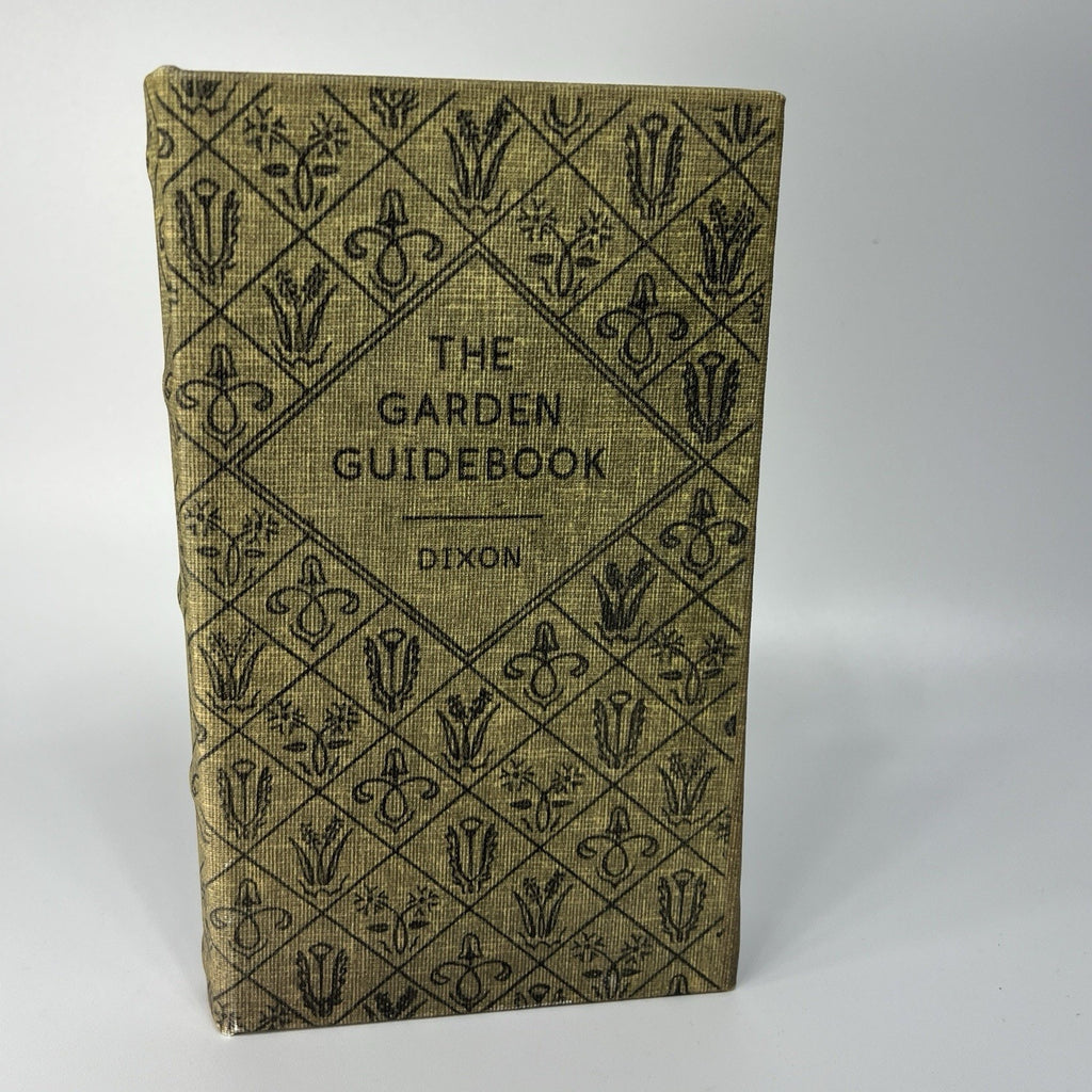Faux Fake Book Storage Stash Box Library Safe Garden Guidebook Lined Green Linen