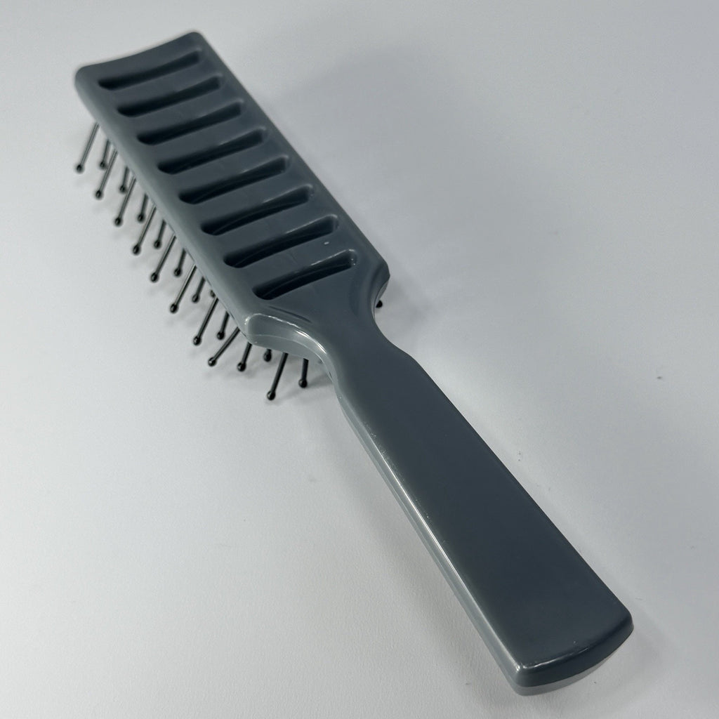 Vintage 1980s GOODY Vented Hair Brush Pocket Travel Gray Ball Tip USA 7.5” USA
