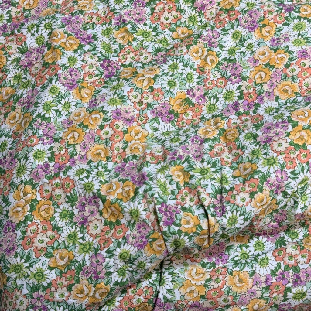 Lady Pepperell Cristina Floral Flower Power Green Purpler Comforter Shams Queen