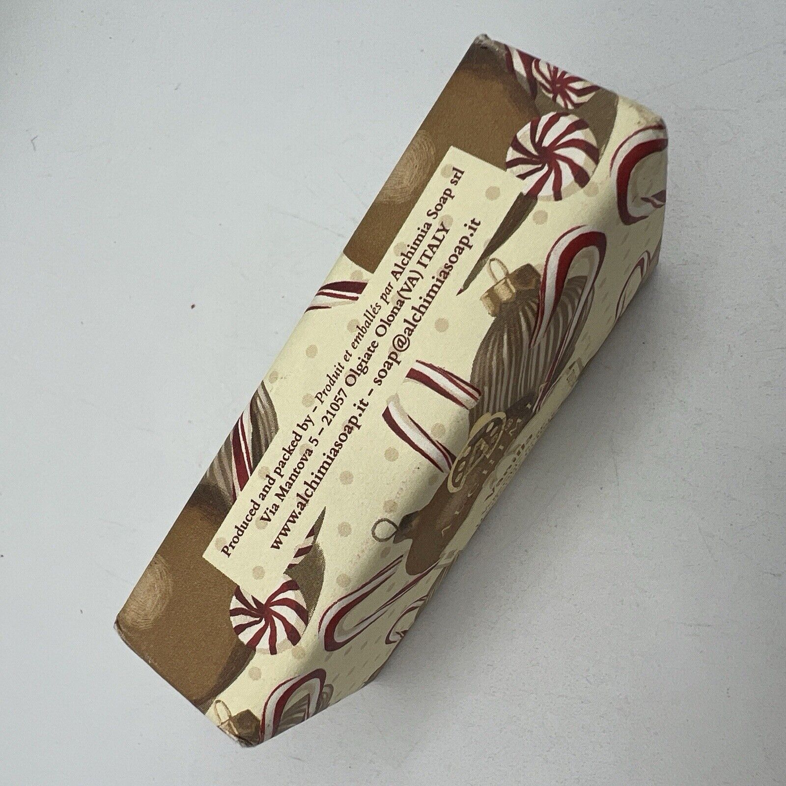 Alchimia Vanilla Vegetable Bar Soap 3.5 oz Italy Handmade Christmas NEW