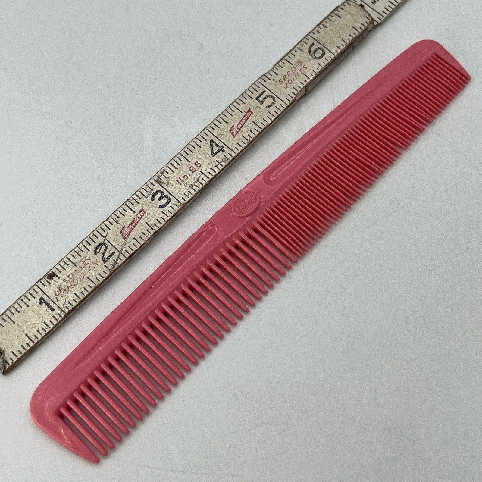 Vintage Goody USA Pink Plastic Comb 7" Hair Tool Retro Style Bubblegum 80s 90s