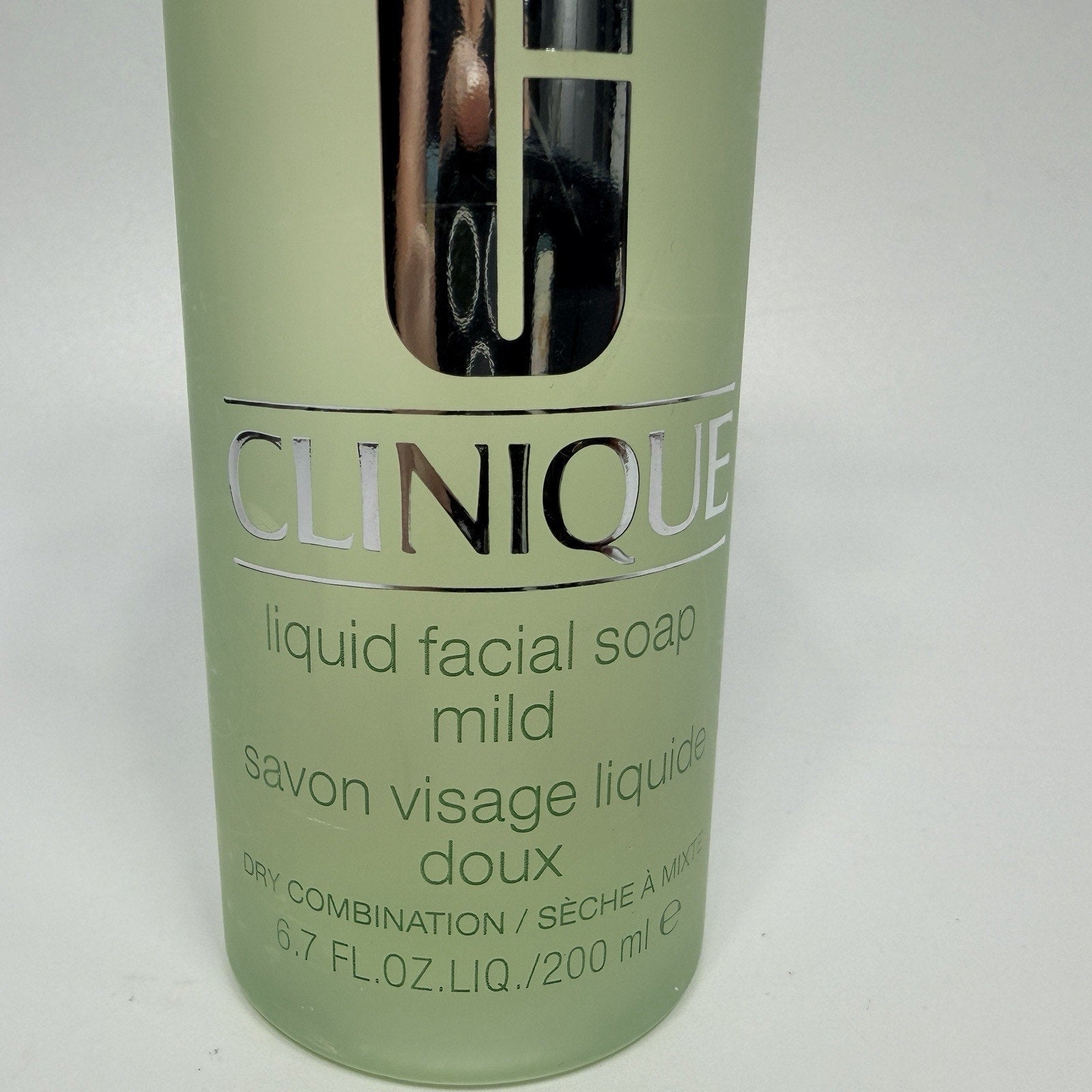 Clinique Liquid Facial Soap Dry Combination Skin formula With Pump 6.7oz/200ml