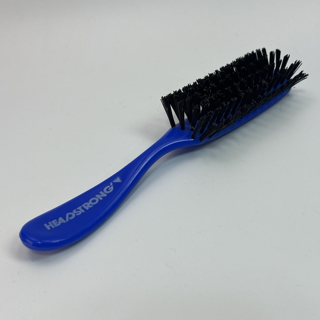 Vintage Headstrong Blue Plastic Hair Styling Brush Pocket Travel Plastic 7"