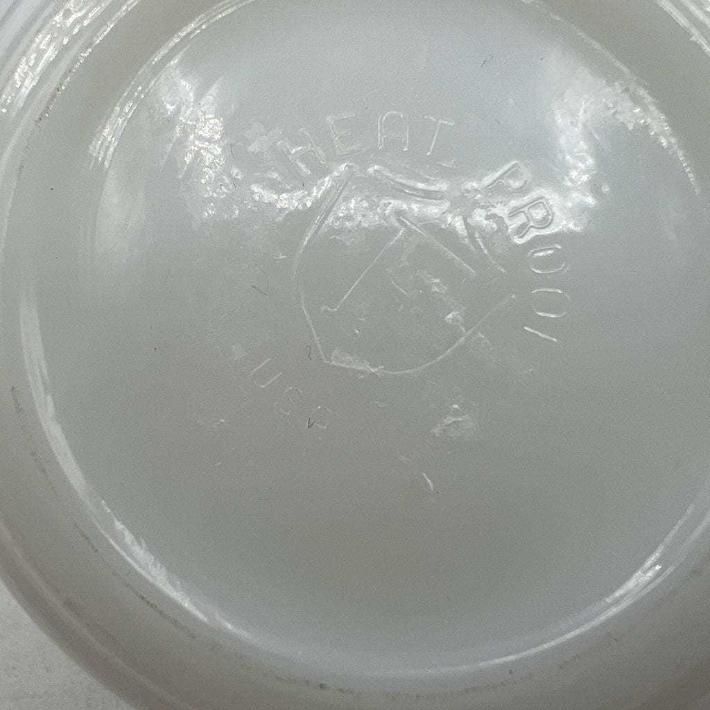 Vintage White Federal Milk Glass Blue Y Initial Monogram Mug Retro