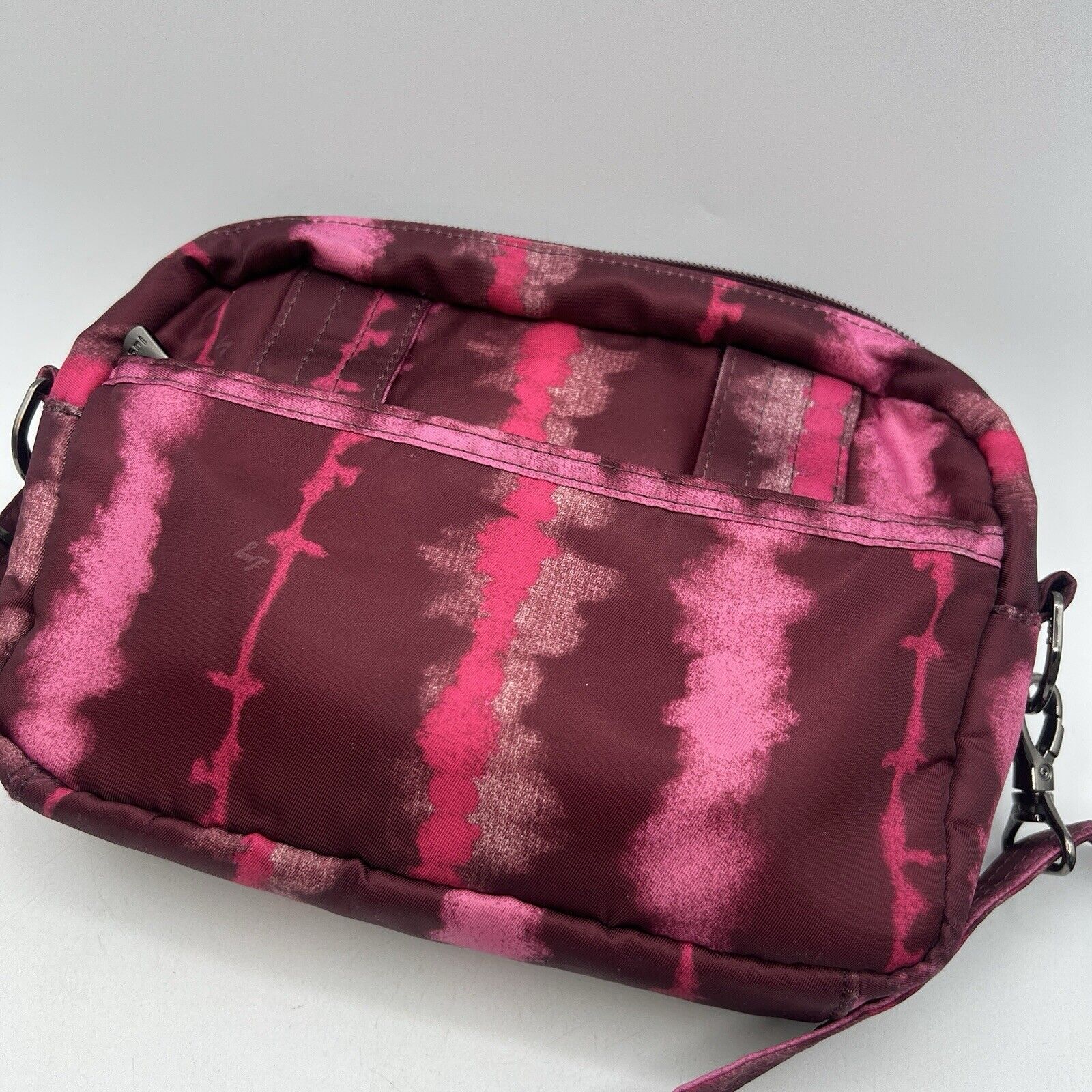 Pink Magenta Lug SWITCH Mini Crossbody Belt Bag Wristlet 6x9 Purse Tie Dye