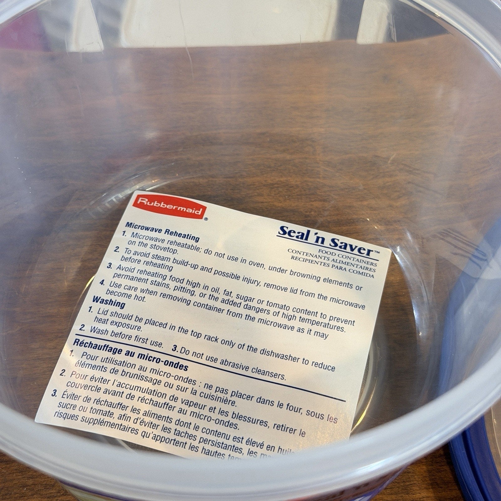Vintage 2002 Rubbermaid #12 Seal n Saver Blue Container Bowl 1 Quart 5152 NEW