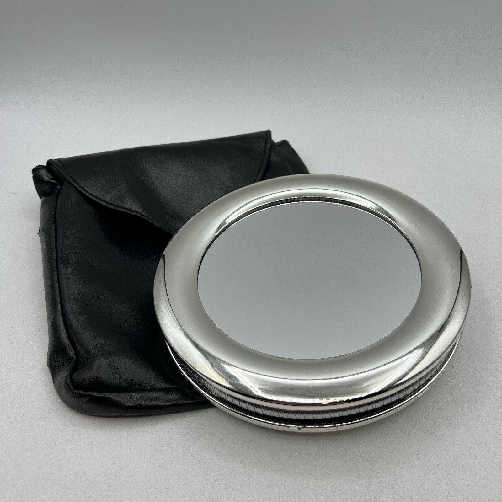 Joy Mangano Handy Hook Mirror 1X 5X Magnification Silver Gooseneck Travel 7"