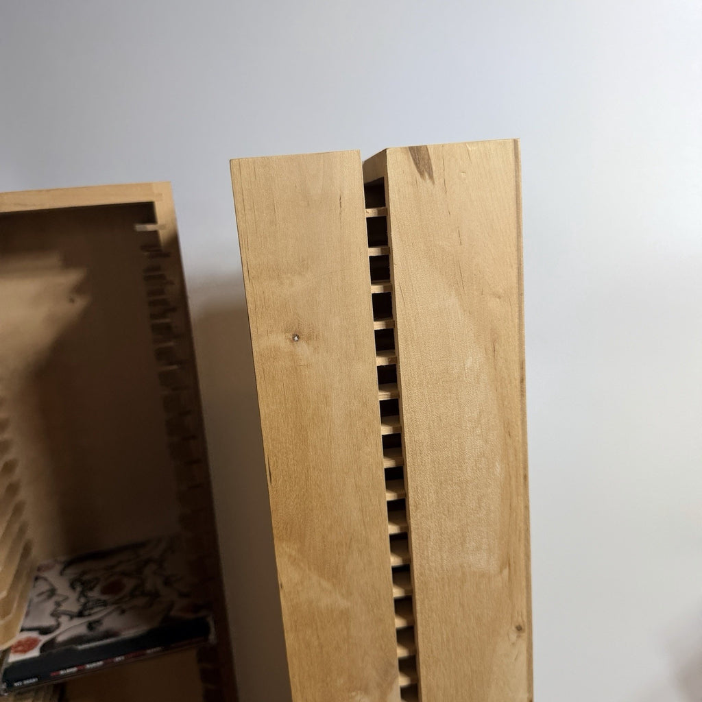 2 Ikea Boalt Wooden CD Storage Racks Stores 70 CDs 22.5" Inch Tall Light Wood