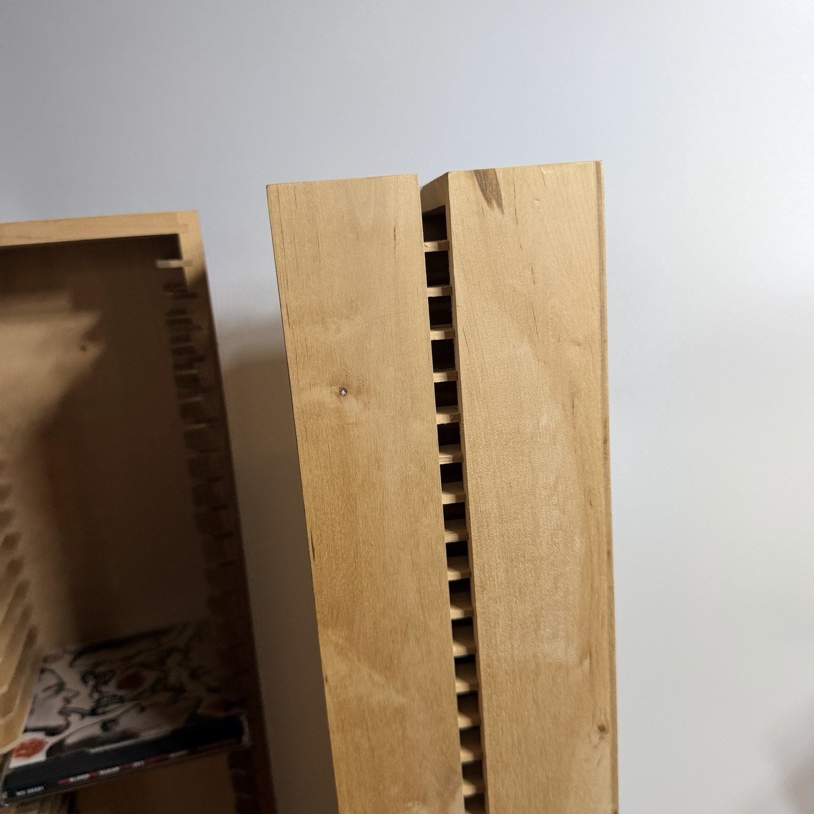 2 Ikea Boalt Wooden CD Storage Racks Stores 70 CDs 22.5" Inch Tall Light Wood
