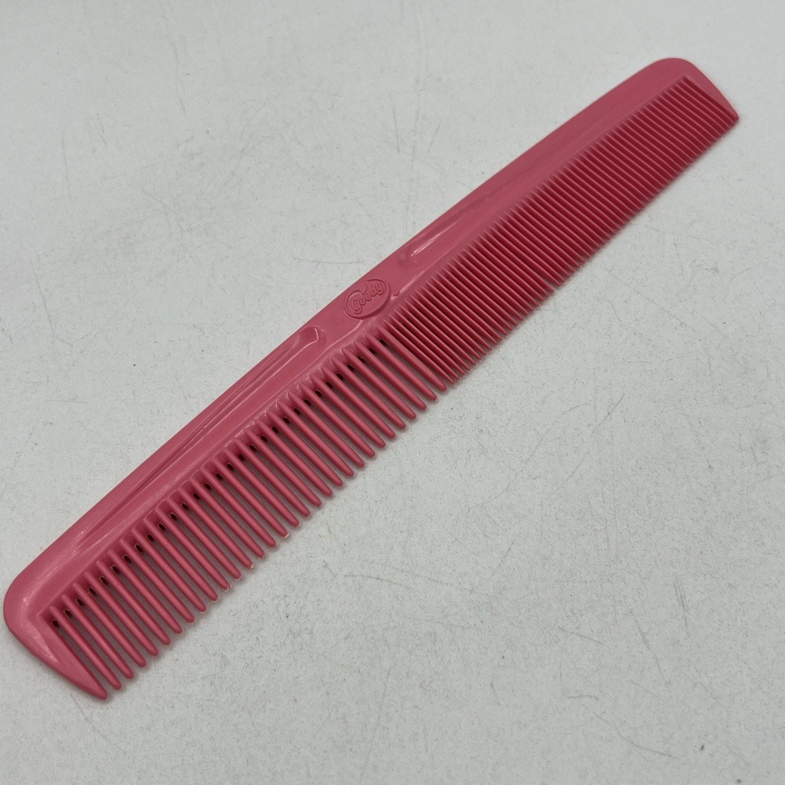 Vintage Goody Hair Comb Pink 7 1/2” Wide Tight Teeth Tease 7.5" Pocket