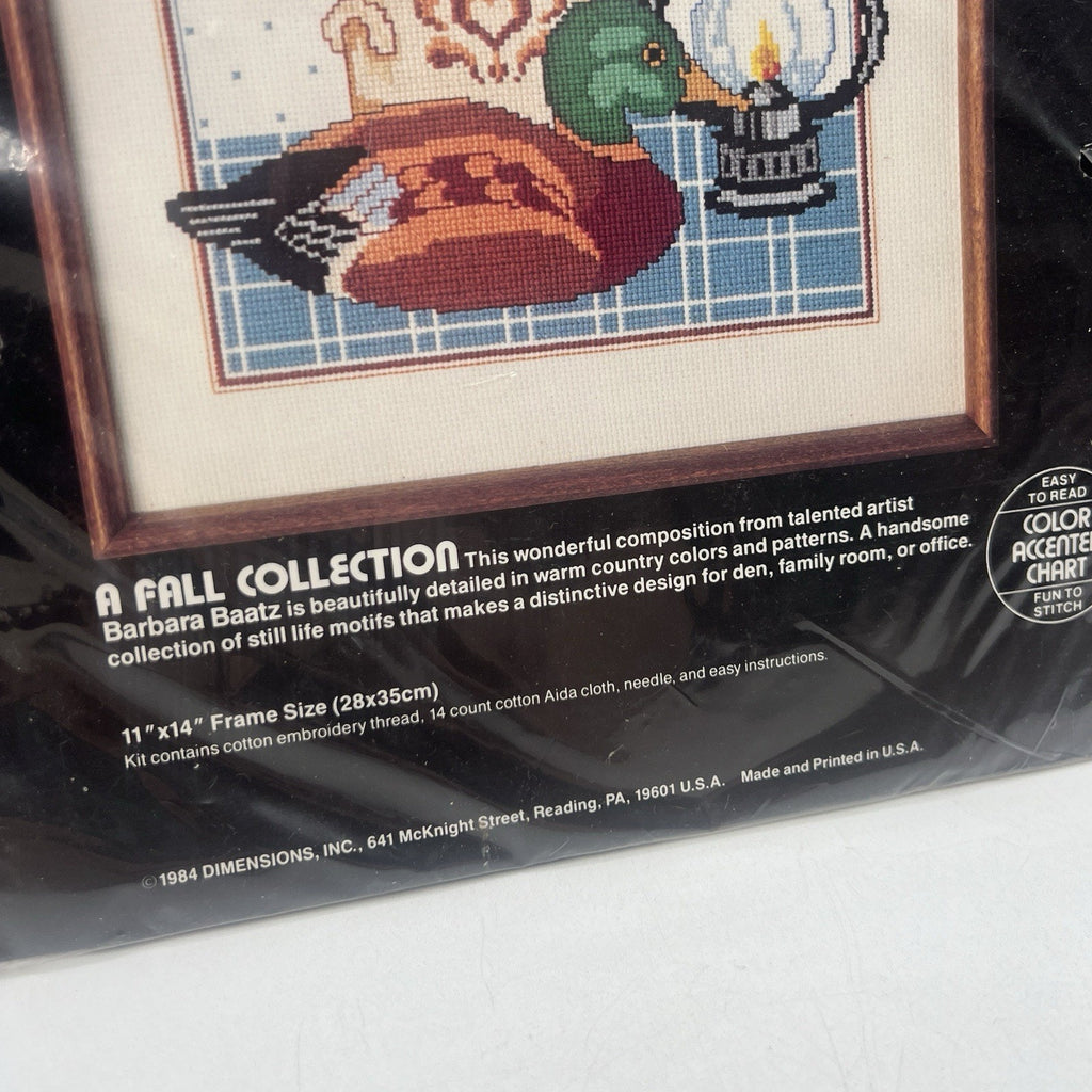 Vtg Dimensions Fall Collection 11x14 Cross Stitch Kit 3568 Duck Grannycore NEW
