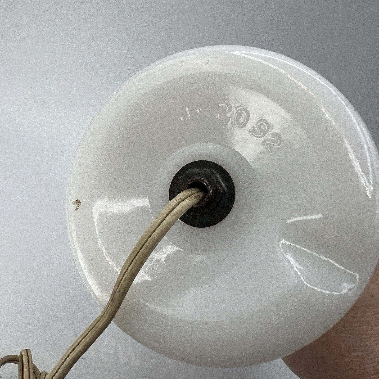 Vintage White Milk Glass Butterfly Accent Table Boudoir Lamp Base ONLY 12"