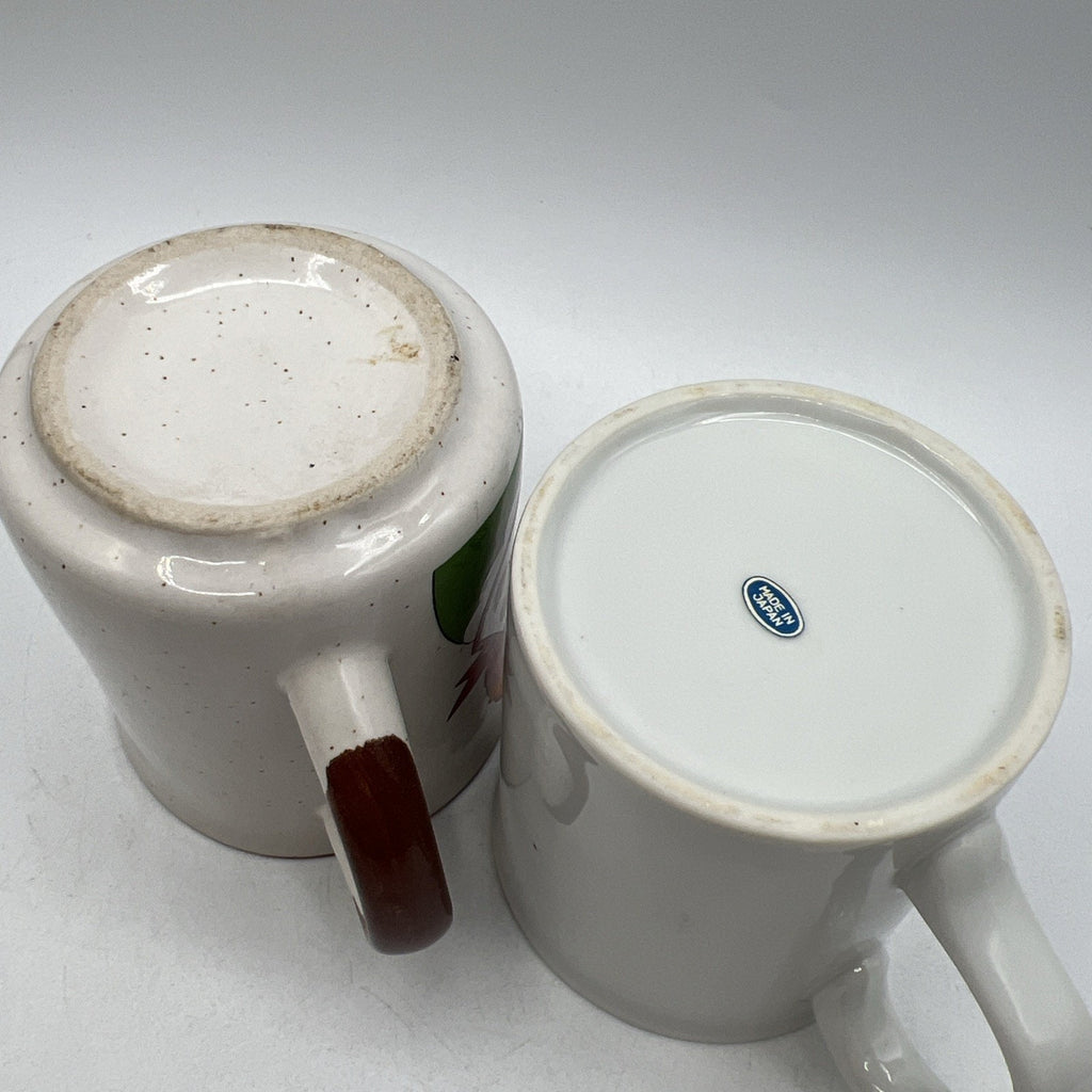 Set 2 Vtg Fred Roberts San Francisco Strawberry Apron Mug Grandma Grandpa Kitsch