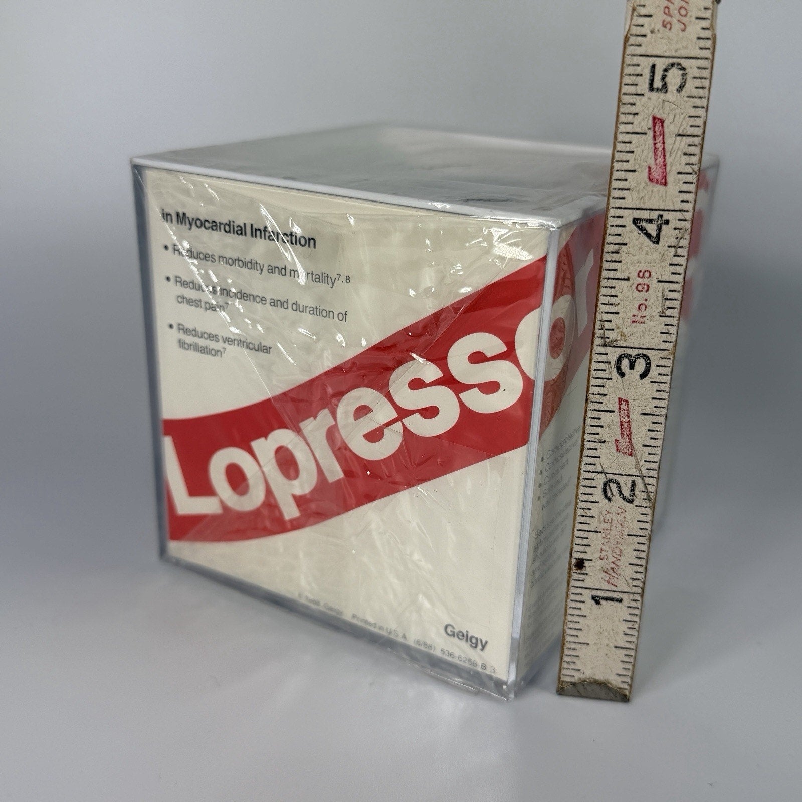 Vintage Pharm Rep Drug Lopressor Paper Note Cube Holder Metoprolol NEW 1988