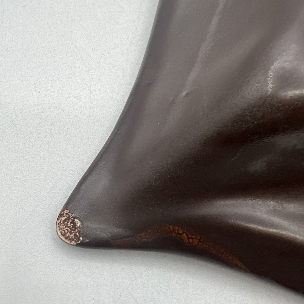 Vtg Royal HAEGER 2094 Brown Earth Wrap Molted Ashtray USA 12.5" MCM 1970s