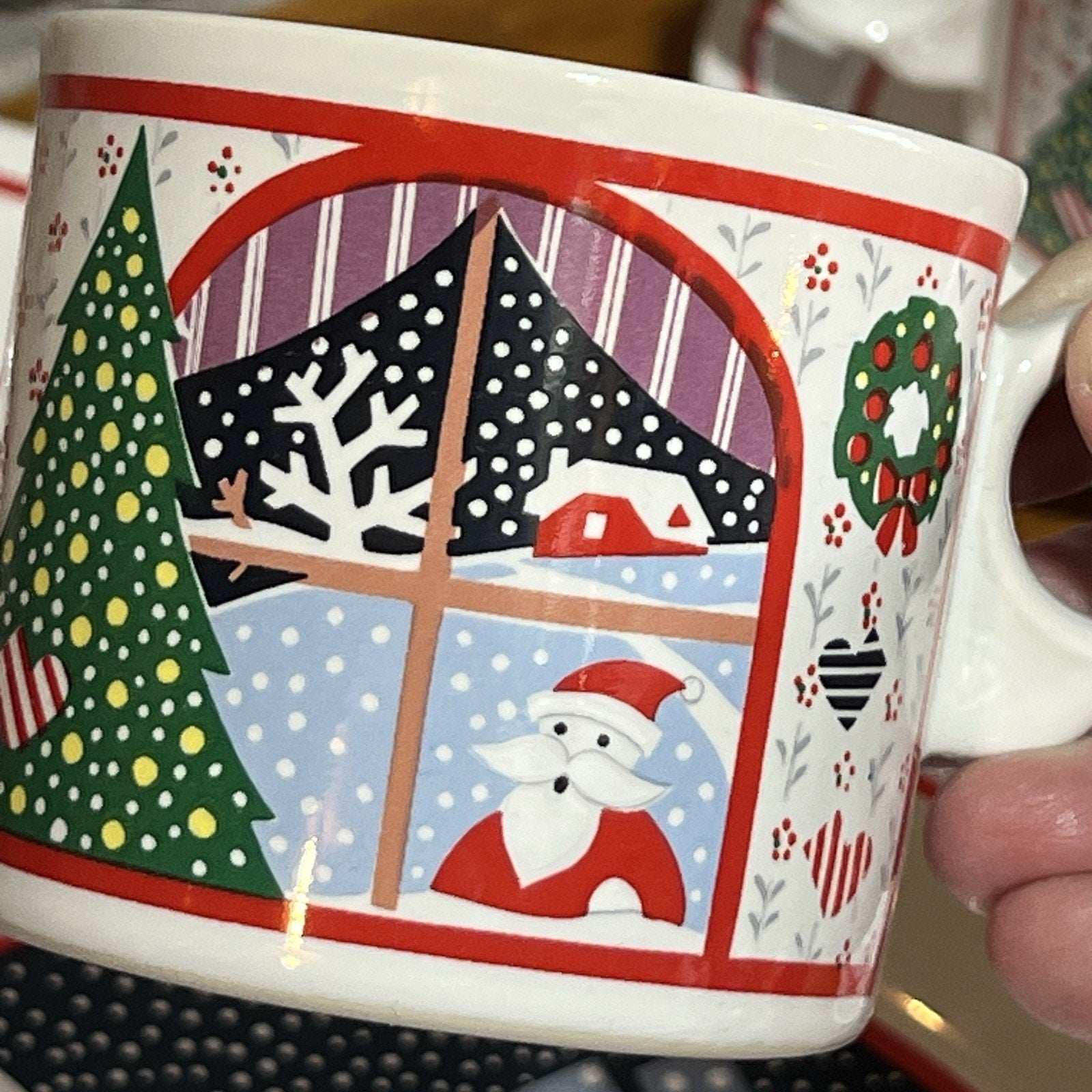 Set 2 Noritake Twas the Night Before 8100 S Dinner Plates Mugs Scottie Dog