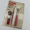 Vintage Cover Girl Makeup Mates Just Basics Face Kit Brushes 10009 Red NEW