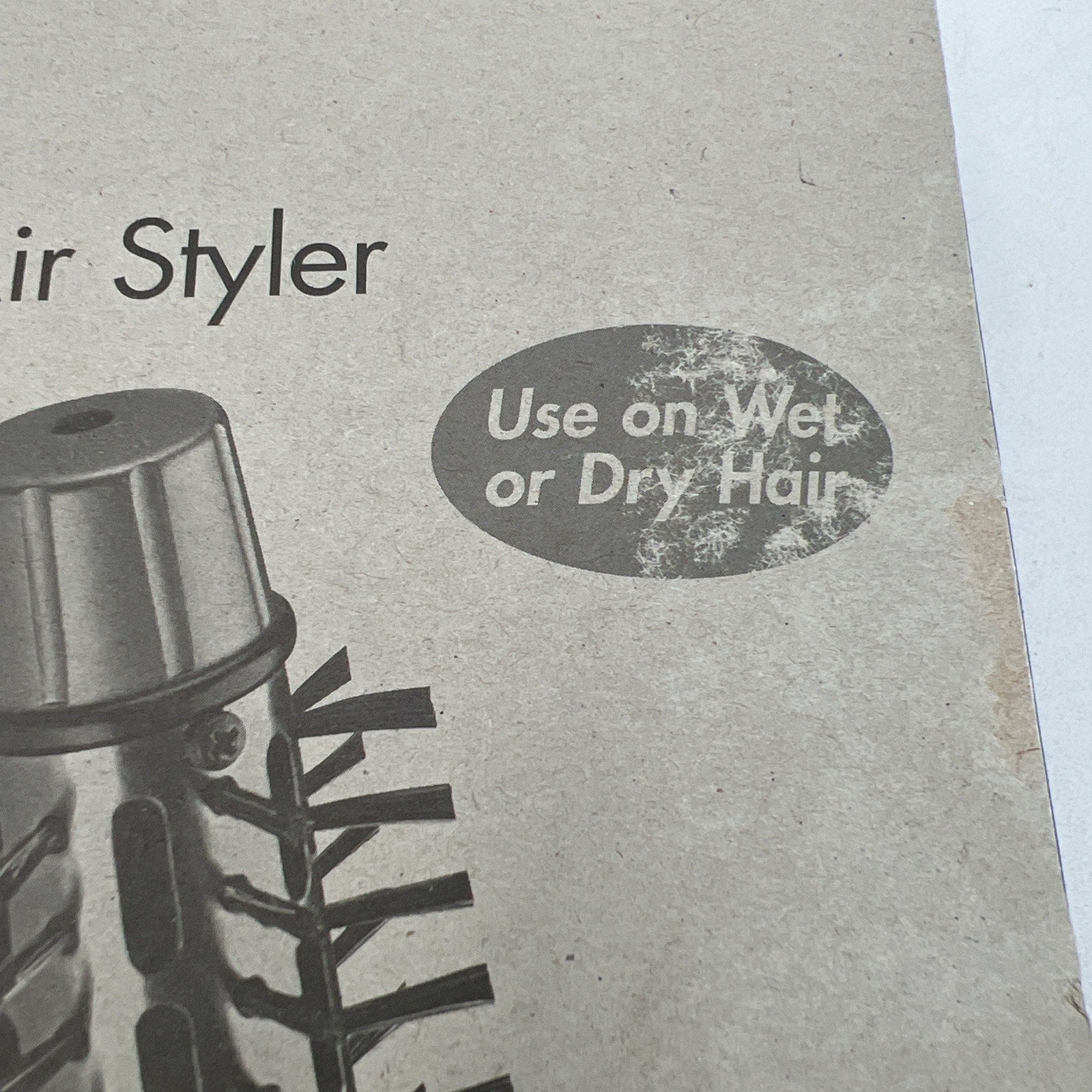 CONAIR 2-IN-1 Hot Air Styler Wet/Dry Hair 2008 2 Brushes Package Slightly OPEN