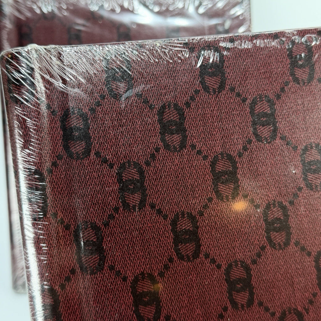 Set 2 Vtg Photo Album Burgundy Black Self Adhesive Kmart 10 Sheets 20 Pages