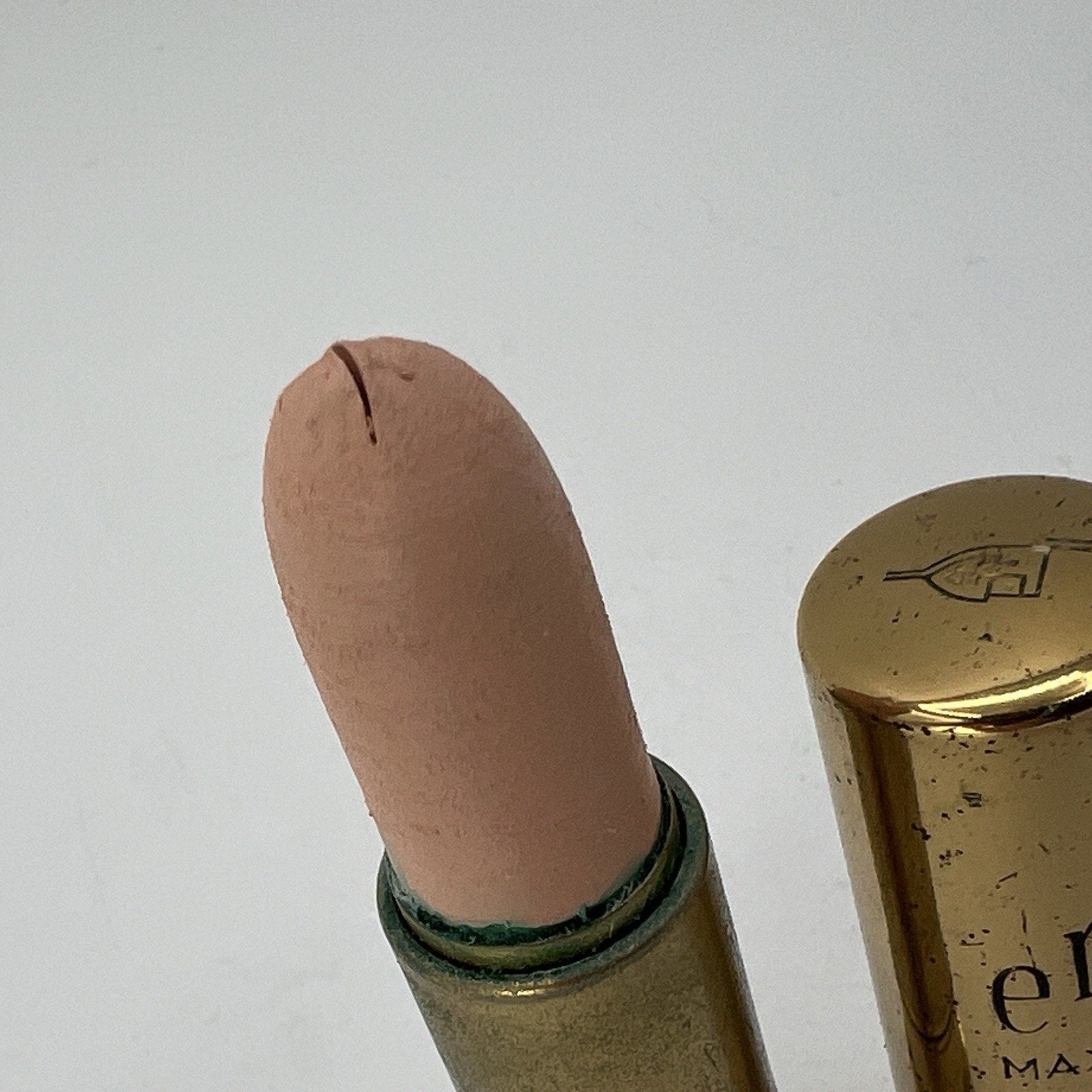 Vintage Max Factor Erace NATURAL Cover Up Concealer Gold Brass Tube NOS
