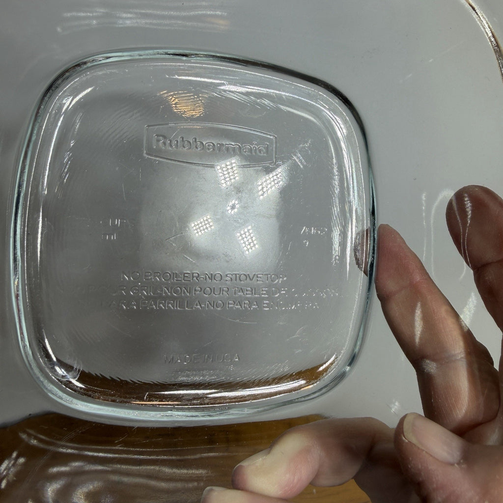 Rubbermaid Glass Food Storage 2.5 Cup Container Red Easy Find Lid 7N62 USA