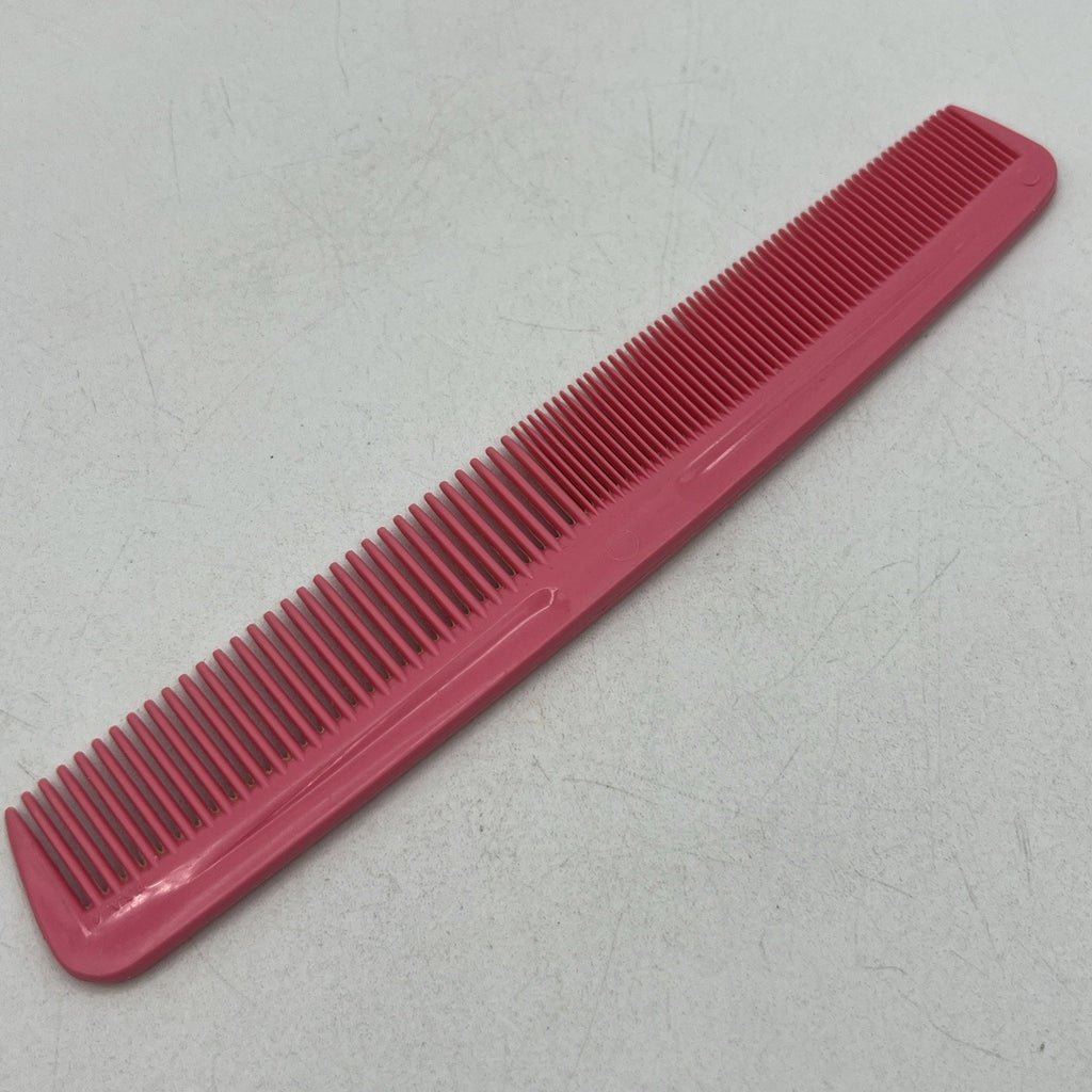 Vintage Goody Hair Comb Pink 7 1/2” Wide Tight Teeth Tease 7.5" Pocket