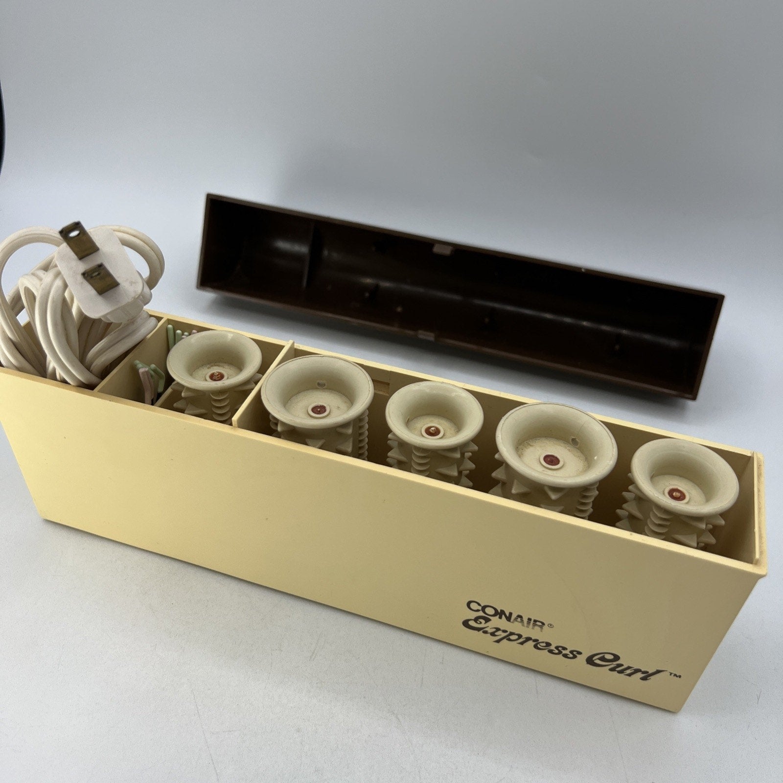 Vintage Conair Express Curl Hotroller Set Travel 5 Rollers Curlers QS-1 Pageant
