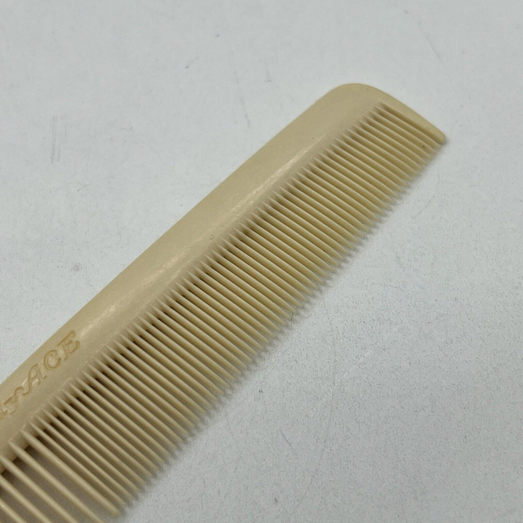 Vintage Lady Ace White Plastic Hair Comb 7" Salon Beauty