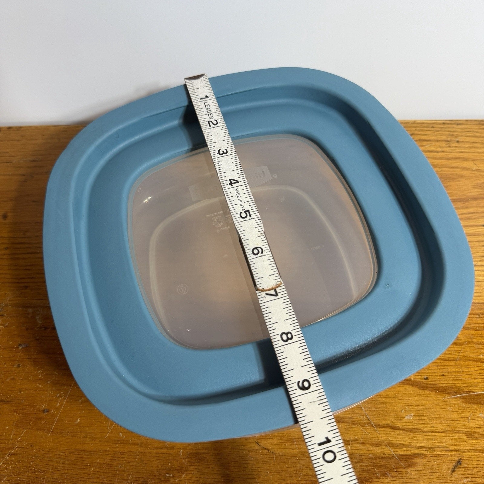 Rubbermaid 7J68 Premier 9 CUP Square Bowl Container Blue Easy View Lid