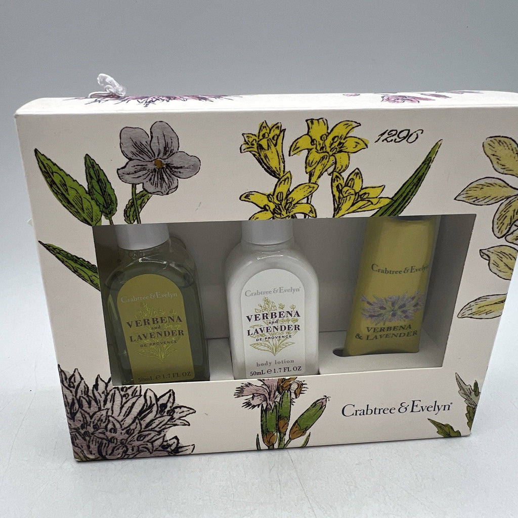 Vintage Crabtree Evelyn Verbena Lavender De Province Travel Gift Set NEW