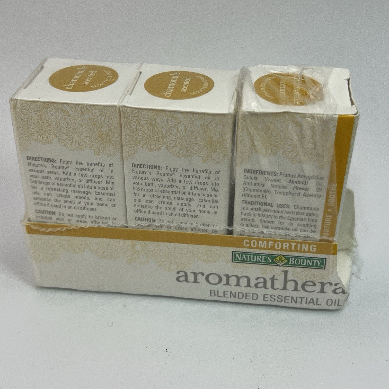 Lot 3 Nature’s Bounty Chamomile Aromatherapy Essential Oil 10ml NEW