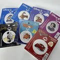 Lot 7 Janlyn Disney Mini Cross Stitch Ornament Kits Frames Nemo McQueen Cruella
