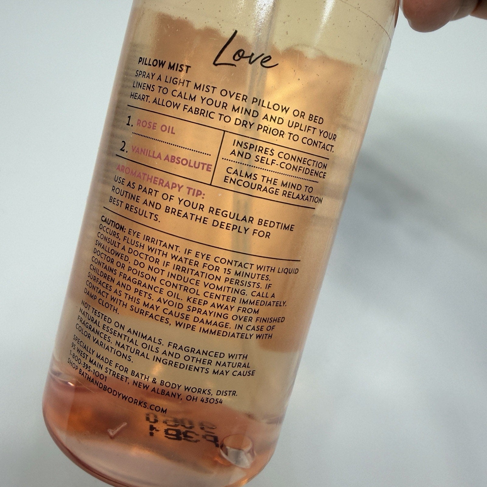 Bath Body Works Aromatherapy Love Rose & Vanilla Pillow Mist