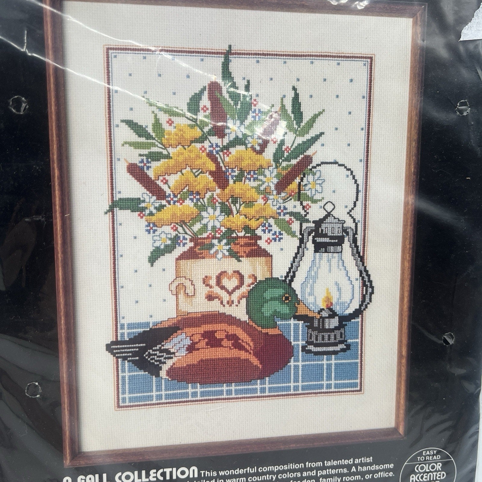 Vtg Dimensions Fall Collection 11x14 Cross Stitch Kit 3568 Duck Grannycore NEW
